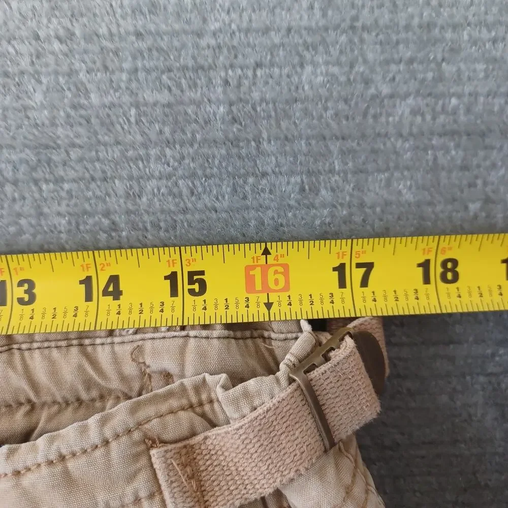 Y2K‎ Aeropostale A87 Utility Cargo Short 33x12 Beige Paratrooper Heavyweight